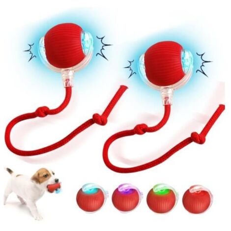 Jouet Interactif Chat Chargeable USB 3 Modes Mouvement Irrégulier Balle Automatique Interactive pour Chat Balle Intelligente(2PCS)