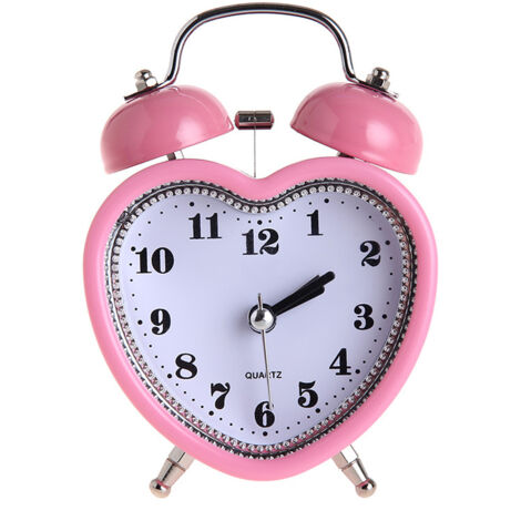 Amour créatif sonnerie réveil muet avec veilleuse cadeau personnalisé réveil (1/5)