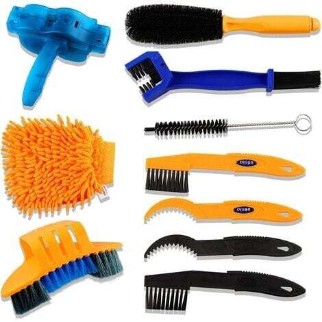 Kit de nettoyage 8 pièces pour Vélos avec Brosses et Nettoyeur de Chaîne inclus (1/5)
