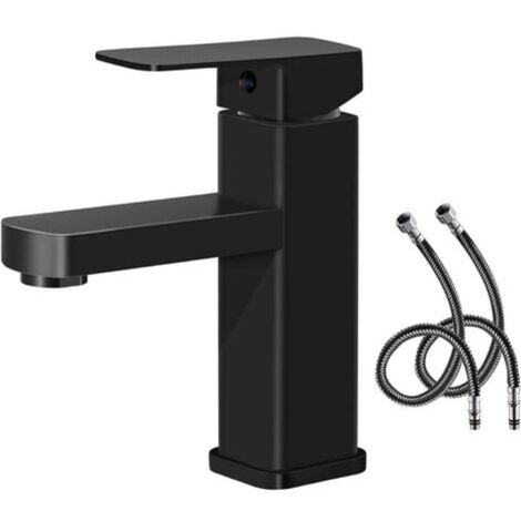 Robinet mitigeur de lavabo carré, valve céramique, installation facile (1/4)