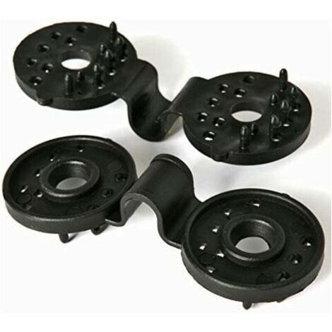 Lot de 10 œillets à Clipser Noirs - Idéal pour Le Montage de Votre Jardin, terrasse et Balcon - Protection Contre Le Vent et Votre Brise-Vue (1/5)