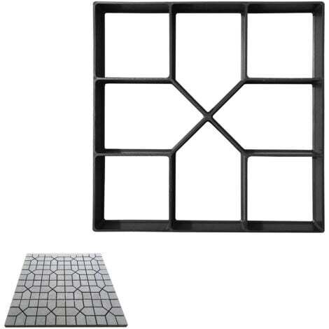 Moule pour béton coffrage couler soi même forme fonte pour pavés 40x40 cm plastique robuste noir
