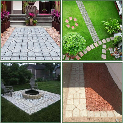 GOTOTOP Moule à Pavés De Jardin Premium - Créez Facilement Vos Allées, Terrasses Et Chemins En Béton DIY