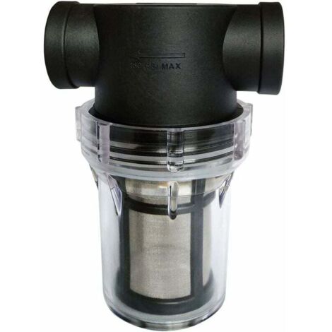 Filtre Pipeline 3/4" pour pompe à eau avec filtre 80 mailles en acier inoxydable (1/4)