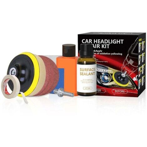 Tuserxln – Kit de réparation phare voiture – Agent de polissage portable – Restauration lentilles troubles – Protection contre vieillissement et érosion