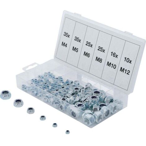 Coffret d' ecrous freins nylstop hexagonaux metriques de m5 a m12 (1/2)