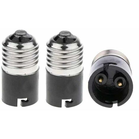 Adaptateur d'ampoule E27 vers B22 amp Convertisseur, convertisseur de base d'ampoule à baïonnette E27 Edison vers B22 (lot de 3) (1/5)