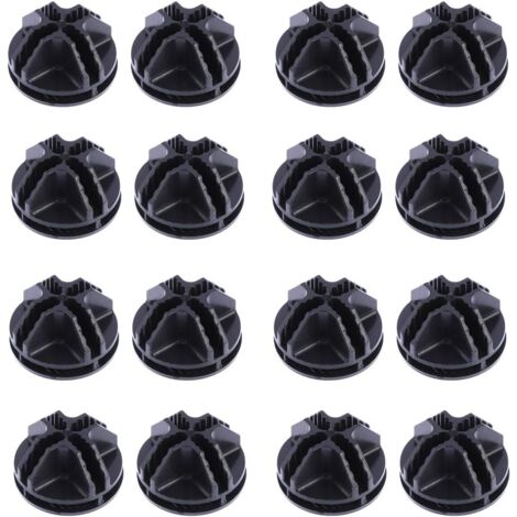 Lot DE 20 Fils Cube Plastique Connecteurs pour Cubes de Rangement Rayonnage et Armoire modulaire Organiseur Dressing Fermoir Boucle Clip (Noir) (1/5)