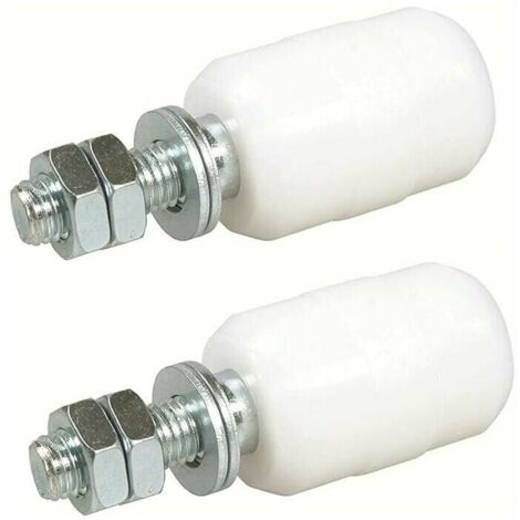 Olive de Guidage Nylon pour Porte Coulissante, Lot de 2, Fixation avec Tige Filetée, Application Portail Coulissant