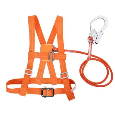 Harnais d'escalade réglable en plein air, 6 types, ceinture de sécurité, corde de sauvetage, travail aérien, grande boucle 5m (1/5)