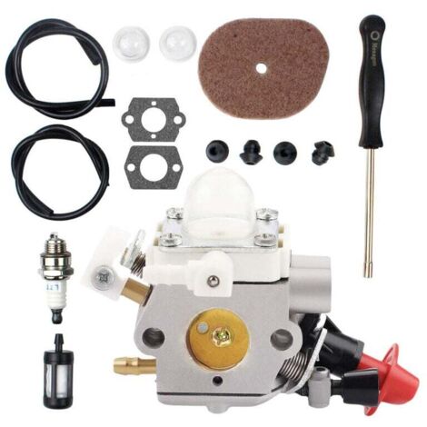 C1M-S207A FS56RC FS56 Kit carburateur pour Stihl C1M-S207 FS 56 RC 56RC FS56R FS40 FS50 FS56 FS70 FS70R FS70RC KM56 KM56RC Tondeuse Weed Eater Carb remplacer OEM 4144-120-0603 4144-120-0600 (1/4)