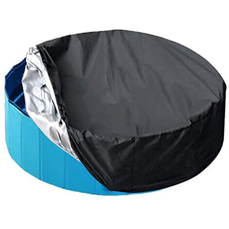 Bâche De Protection Pour Piscine Tubulaire, Bache Piscine Ronde Imperméable, Résistante À La Poussière,Convient À La Piscine Gonflable Ronde/Rectangulaire 82 30Cm Noir