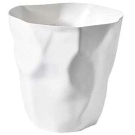 Poubelle de bureau en plastique - Protection de l'environnement (blanc) (1/5)