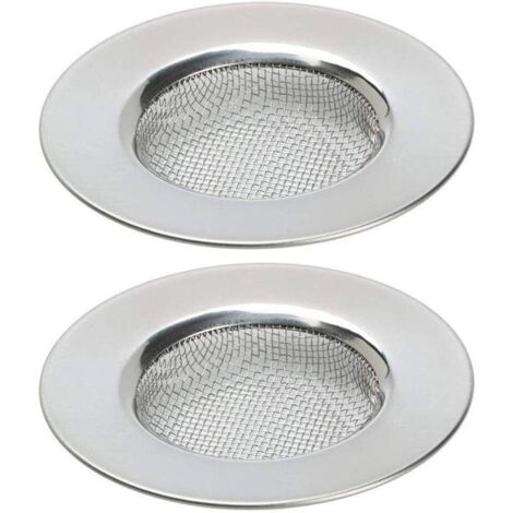 Lot de 2 filtres de drainage en acier inoxydable pour évier de cuisine Argenté (1/5)