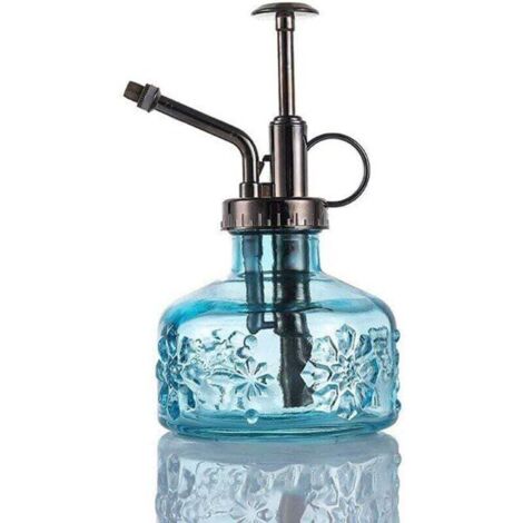 Brumisateur de plantes en verre avec pompe supérieure en plastique bronze - 15,2 cm de haut - Arrosoir à une main pour l'intérieur et l'extérieur (1/5)