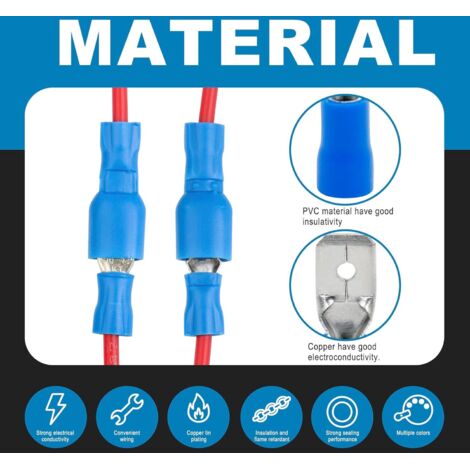2Pcs / Set T Prise Femelle/Mâle à Mâle/Femelle Compatible avec Adaptateur Câble 14 AWG Fil RC Accessoire