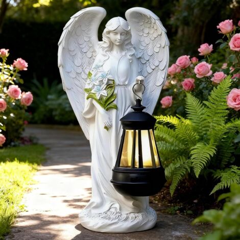 Figurine ange pour cimetière Décoration funéraire piquet