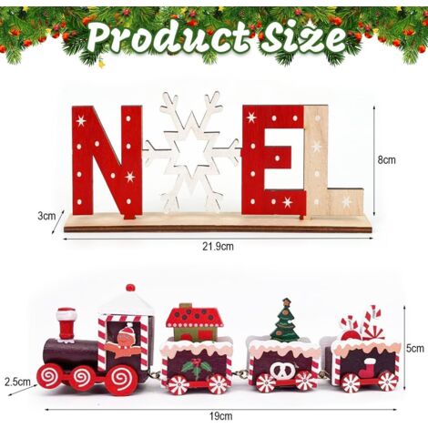2pcs Petits Train de Noël en Bois Ornement Pendentif Cadeau Décoration pour Artisanat Table Maison Jardin Fête Nouvel An Vert - Maison 2pcs Petits Train de Noël en Bois Ornement Pendentif Cadeau Décoration pour Artisanat Table Maison Jardin Fête Nouvel An Vert - Maison