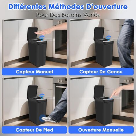 Lot De 2 Poubelles Rondes De Salle De Bain 1,3 Gallon - Bronze, Acier, Marche Pied