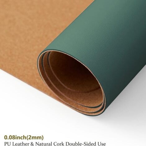 Weelth Tapis De Bureau Multifonction Double Face En Cuir PU - Protection Et Confort Pour Maison Et Bureau