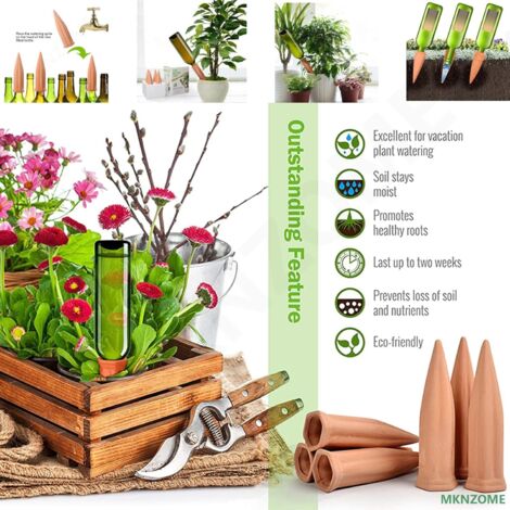 Kit Irrigation Goutte à Goutte Bouteille 4 Pièces - Arrosage Automatique Plantes Terre Cuite Vacances