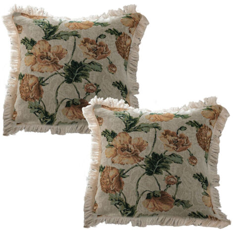 Housse de coussin 45x45 brodée Izad | Westwing