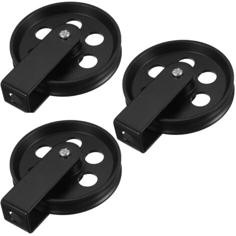 Lot De 3 Poulies Murales Avec Roulettes En Acier Inoxydable - Roulements Silencieux Pour Suspension Et Levage