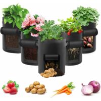 Sac de culture de pommes de terre, lot de 5 sacs de culture de légumes de 10 gallons sac de culture