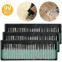 Forets diamantés pour perceuse – Kit de 90 pièces – Tige de 3 mm – Pour verre, métal, pierre, céramique, bois, plastique – Mowze