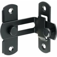 Noir 90 Degrés En Acier Inoxydable Loquet Grande Serrure De Porte Dédiée Porte De Grange Serrure à Angle Droit Serrure De Porte Flip Boucle De Porte Courbée