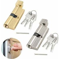 Cylindre 70mm29mm Serrure SéCurité Cylindre Maison Cylindre Serrure Bouton Porte ExtéRieure EntréE Serrure Porte Cylindre Euro Serrure Cylindre Profilé, 2Pcs