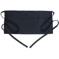 Tablier avec 3 poches pour serveurs et serveuses - Noir, Tabliers courts de serveur