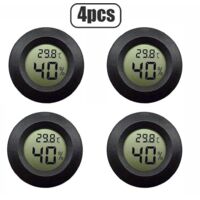 Mini thermomètre numérique rond à écran LCD, hygromètre, réfrigérateur, congélateur, testeur de température intérieure extérieure