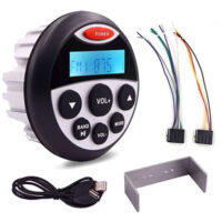 Yacht Bt Voice Box Marine Radio Moto Usb Fonte D'Aluminium Lecteur Mp3 Étanche Étanche Bt Audio Bateau Radio Marine Stéréo Lecteur Mp3 Bleu