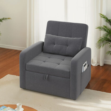 Convertible Sleeper Chair 3-in-1 Sofa Bed Adjustable Recliner with ...