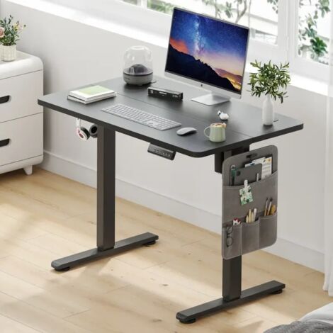 Electric Height Adjustable Standing Desk Office Computer Desk Stand Up Desk For Home Office, 100cm, Black