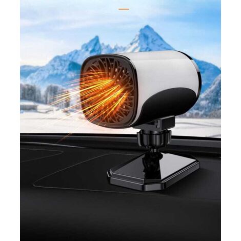 Chauffage D’appoint Voiture 12V - 150W, Rotation 360° - Pour Dégivrage Et Désembuage Pare-brise