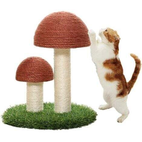 RHG Griffoir pour Chat, Jouets à Gratter Champignons pour Chats et Chatons, Griffoirs pour Chat en Sisal Naturel (1/5)