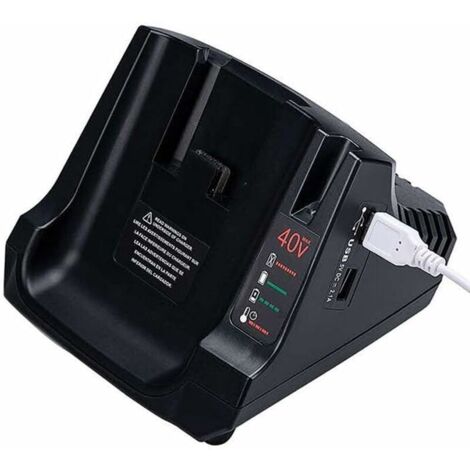 Chargeur LCS36 LCS40 de rechange pour Black &amp Decker 36 V 40 V max. Batterie au lithium LBXR36 LBX36 LBXR2036 LBX1540 LBX2040 LBX2540 LSW36 LST136 LHT2436.