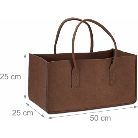 Panier à Bûches, Panier de Rangement en Feutre, Panier Bois pour