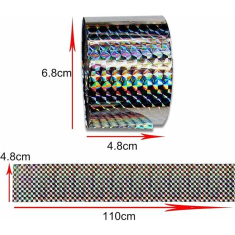 Ruban Anti-Pigeon Effaroucheur – 2 Rouleaux 80 M Total – Bande Réfléchissante + Bruit Métallique – Protection Balcon & Jardin