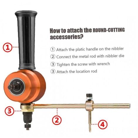 Grignoteuse de coupe de métal à Double tête, grignoteuse de tôle, outil de coupe de scie, fixation de perceuse, outil de coupe gratuit, coupe du métal