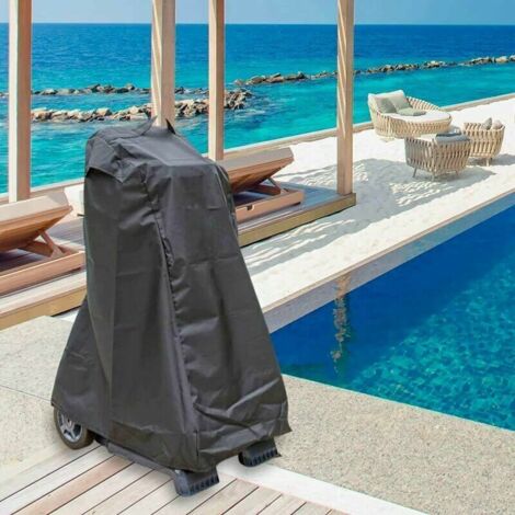 Housse De Protection Pour Robot De Piscine - Tissu Oxford 420D Noir - 55,9 X 66 X 106,7 Cm - Avec Sac De Rangement