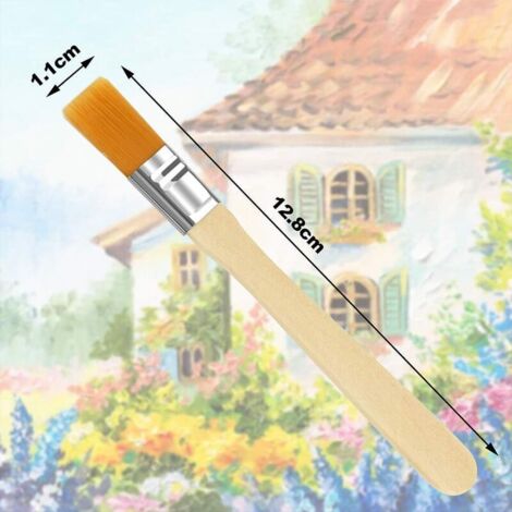 Lot de 5 pinceaux de peinture à pointe angulaire en nylon pour peinture acrylique, huile, aquarelle, gouache, idéal pour adultes, enfants, débutants, ongles, corps, visage, travaux manuels