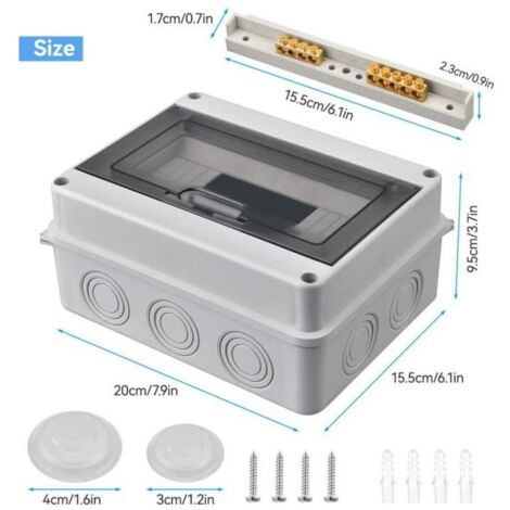 Coffret Électrique Étanche Extérieur Acier Inoxydable - Boîte Protection Compteur Mural IP, Intérieur & Extérieur 300x250x150mm