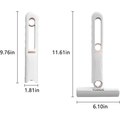 Mini Balai éponge Auto-essoreur - Avec 2 Rechanges, Pour Salle De Bain, Cuisine Et Vitres - 5