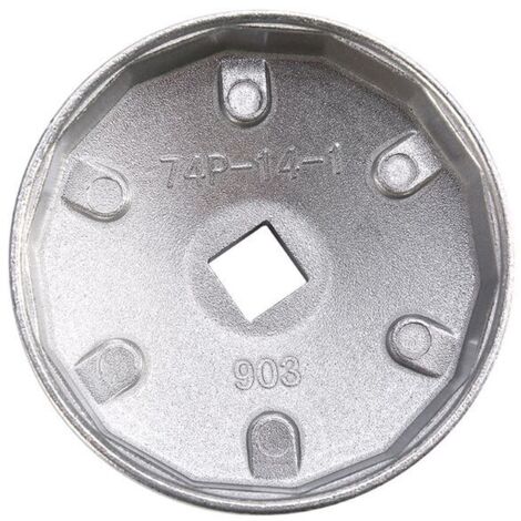 Clé à Filtre à Huile 76 Mm – 12 Pans – Outil Métal Pour Cartouche Filtre Huile Voiture – Diamètre Intérieur 76 Mm