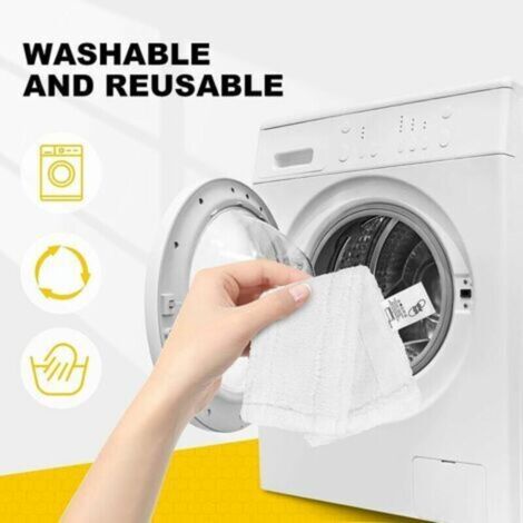 5 Chiffons Microfibre Pour Nettoyeur Vapeur Kärcher SC2 à SC5 | Lavables, Réutilisables | Bande Abrasive Pour Saleté Tenace - 11