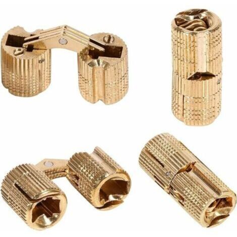 2 Pcs Charnières Cylindriques en Laiton,Caché Charnière Invisible