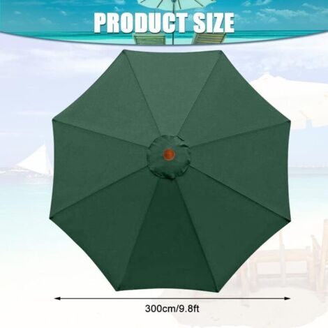 Housse de rechange pour parasol - 6 baleines -Diamètre 2m - Imperméable